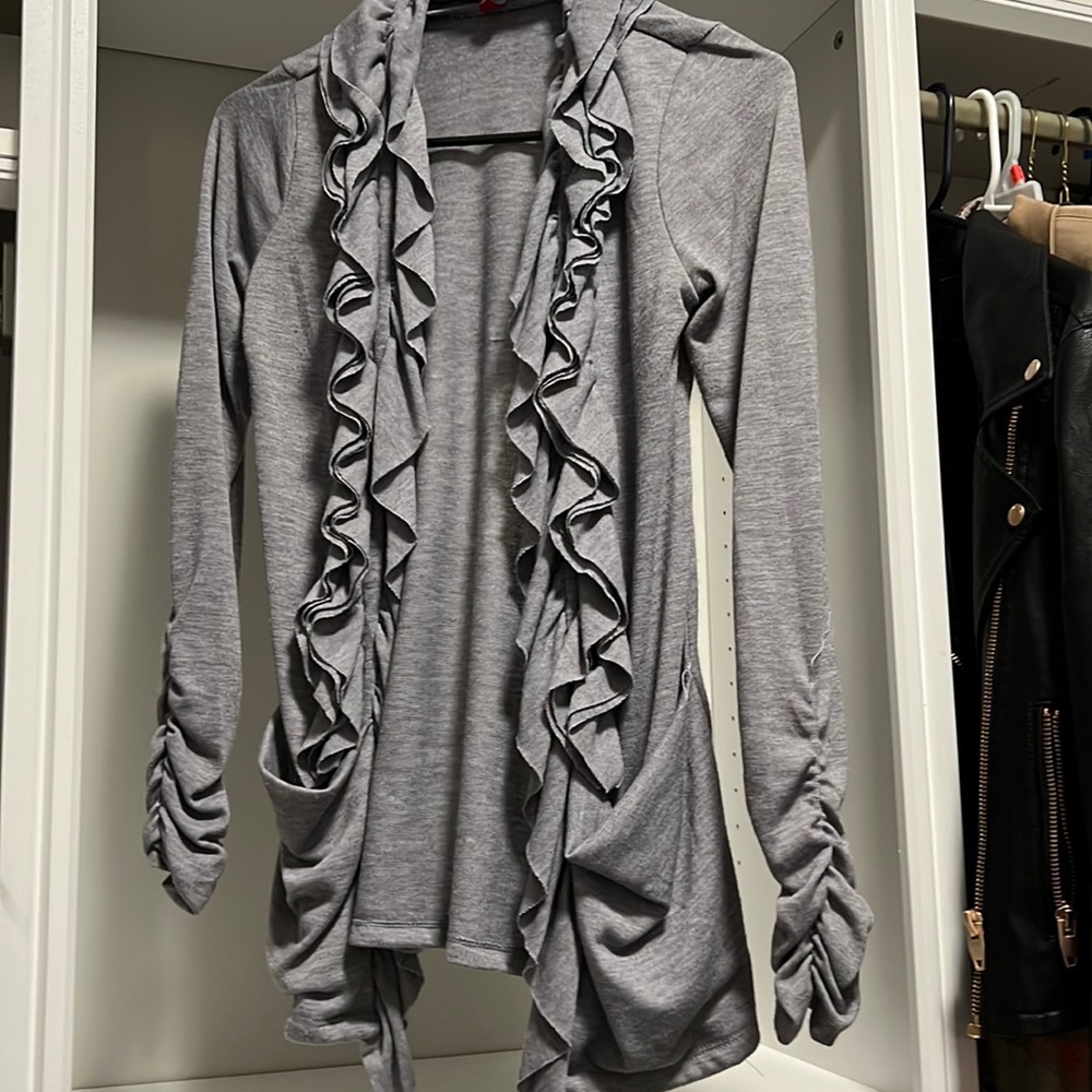 Ruffle cardigan